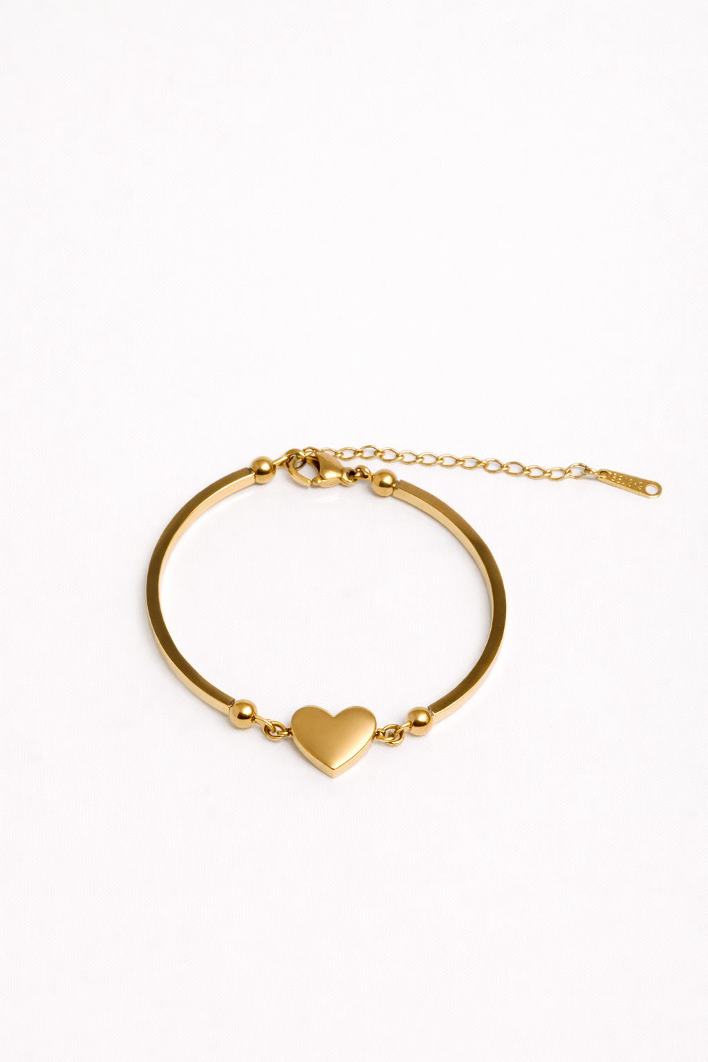 Heart Mother of Pearl Bracelet – Gold