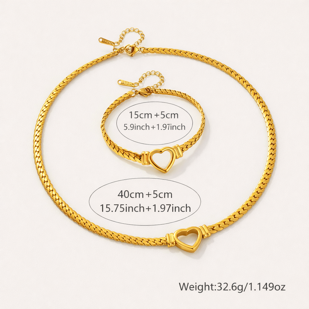 ❤️ Heart Chain Bracelet (Gold / Silver)