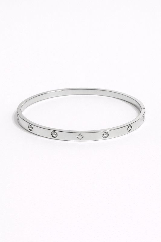 Luxe Crystal Bangle Bracelet (Gold / Silver)