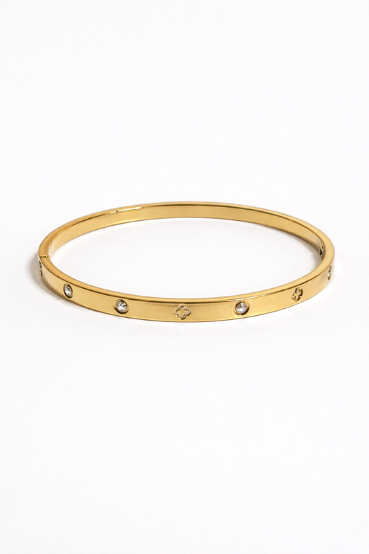 Luxe Crystal Bangle Bracelet (Gold / Silver)