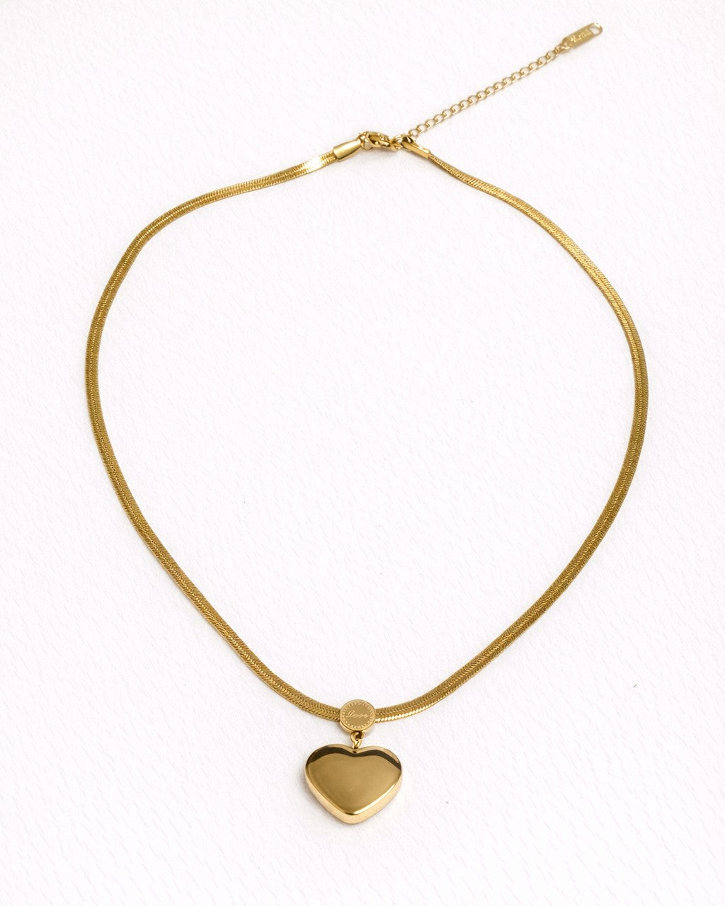 Heart Pearl Pendant Necklace (Gold)