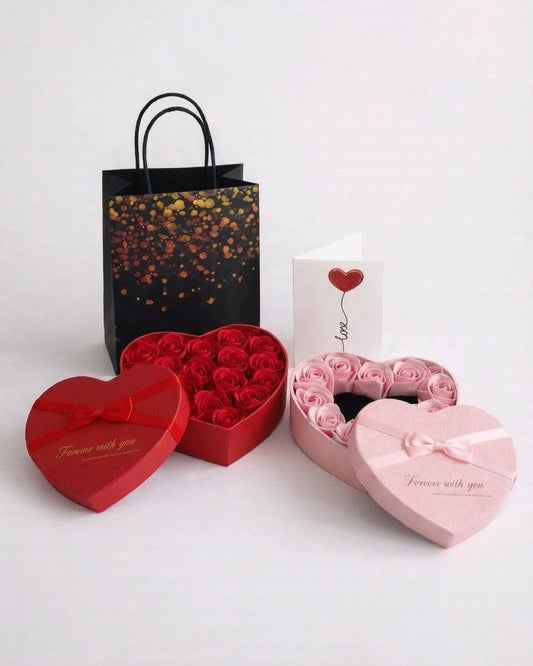 💝 Luxury Heart Rose Gift Box Set (Packaging Only)